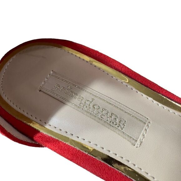 PRIMA DONNA Collection Big Studs Red Strappy Heeled Sandals Size 37 (6.5 US) - Picture 9 of 15